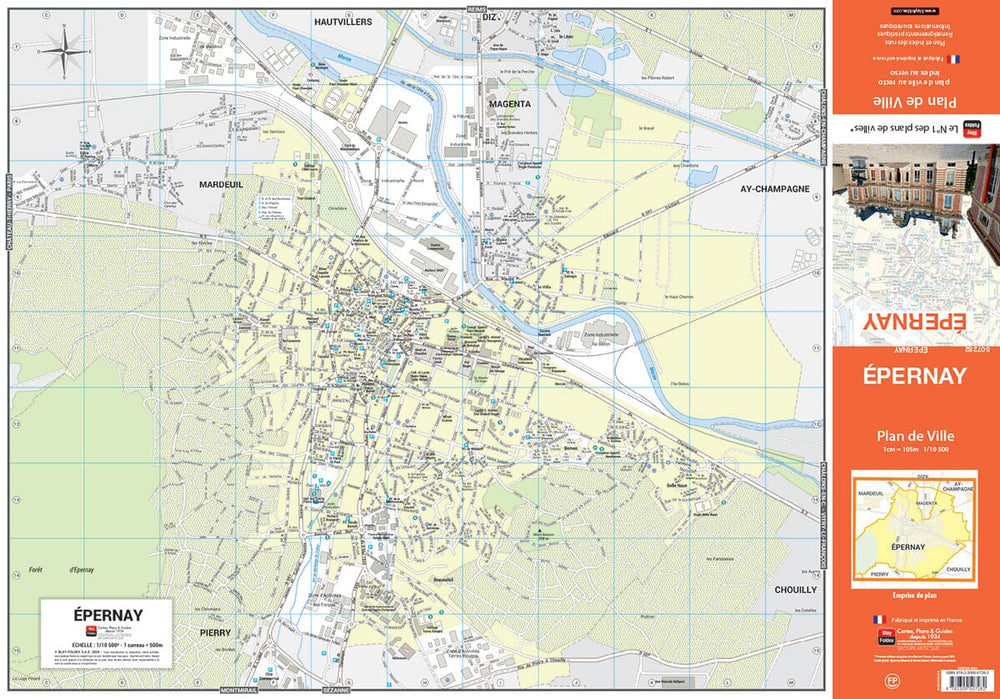 Épernay, Marne - Plan de ville | Blay Foldex carte pliée Blay Foldex 