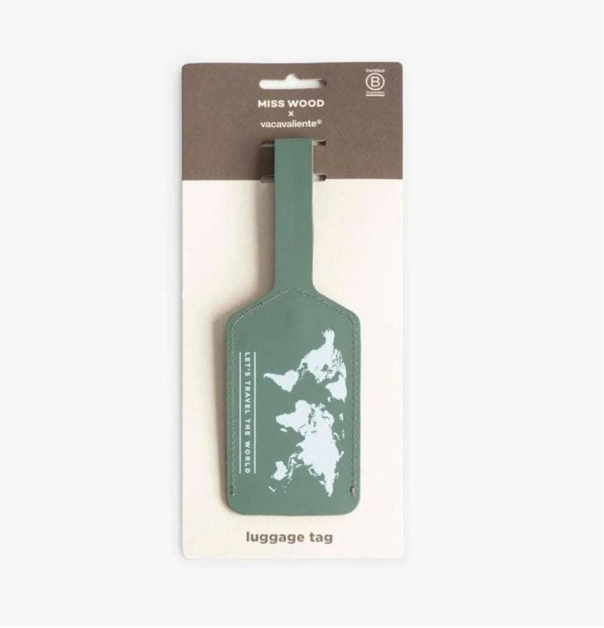 Étiquette de bagage - vert | Miss Wood accessoire de voyage Miss Wood 