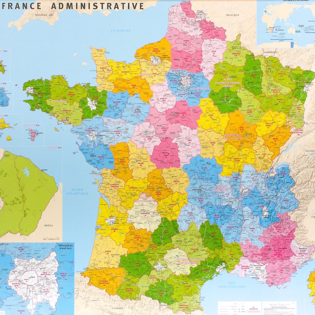 Cartes France, Europe, Pays et Monde Murales
