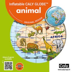 Globe gonflable de 30 cm (en anglais) - Animals (3 ans et +) | Calytoys globe Calytoys 