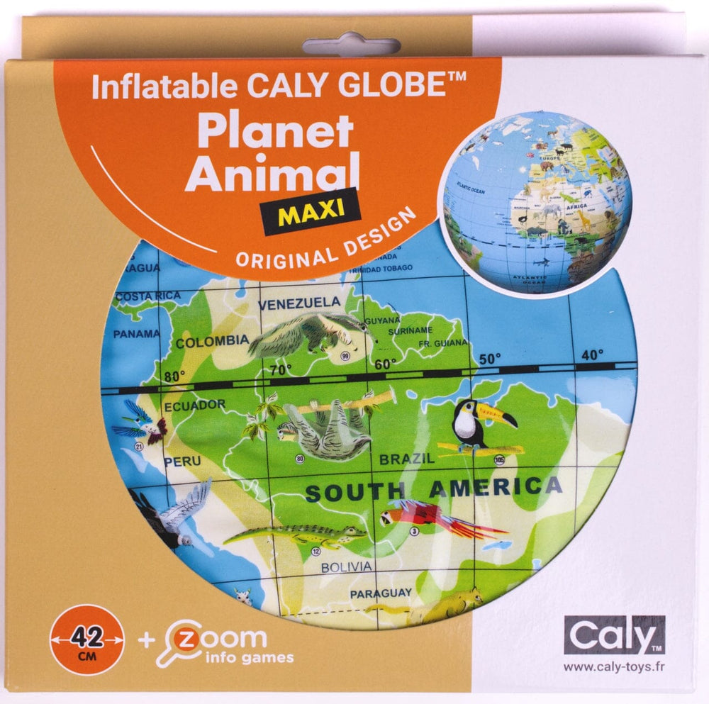 Globe gonflable de 42 cm (en anglais) - Planet Animal | Calytoys globe Calytoys 