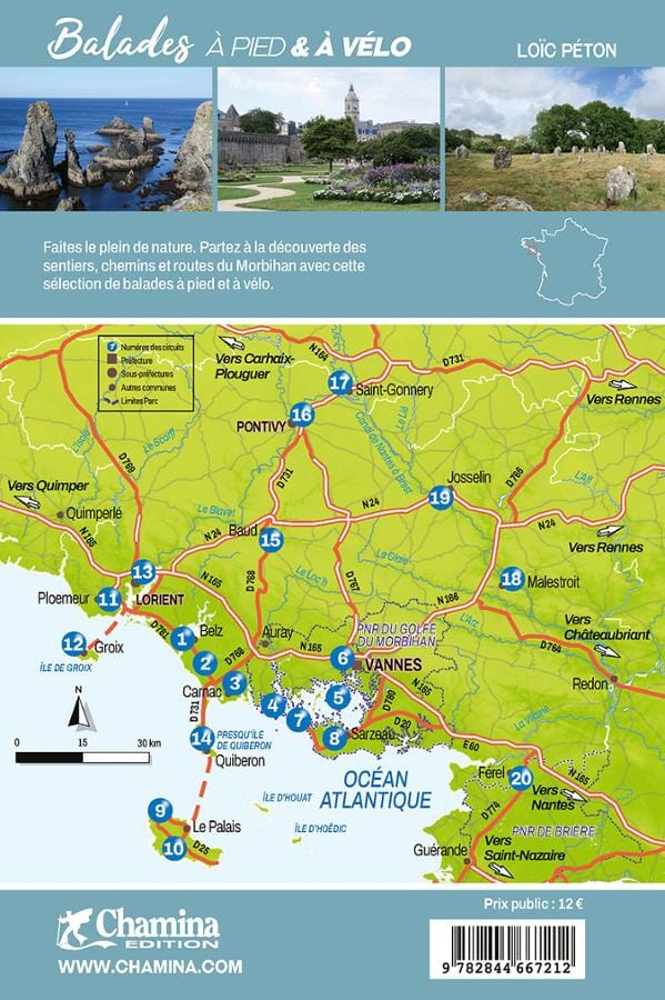 Guide de balades à pied et à vélo - Morbihan | Chamina guide vélo Chamina 