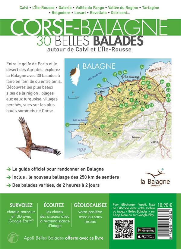 Guide de balades - Corse Balagne, 30 belles balades - Édition 2023 | Belles Balades Editions guide de randonnée Belles Balades éditions 