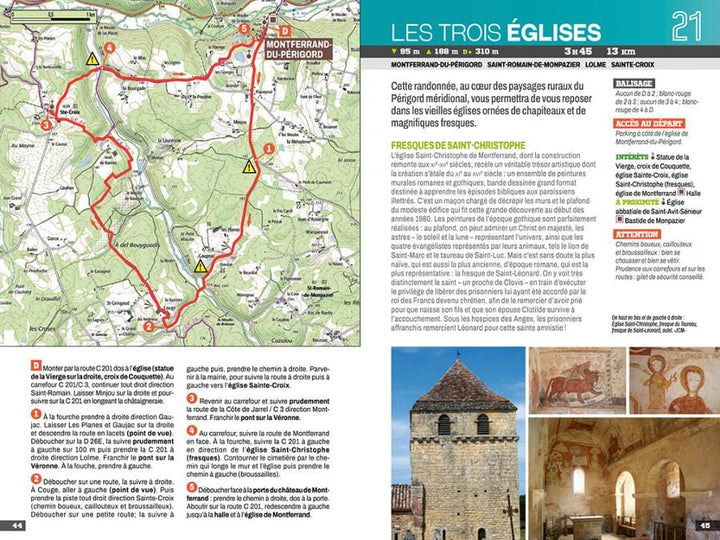 Guide de balades - Dordogne - 30 plus beaux sentiers à pied | Chamina guide de randonnée Chamina 