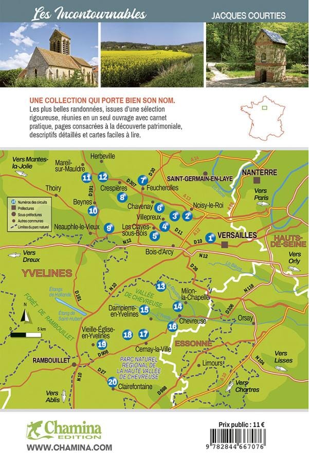 Guide de balades - Versailles, Chevreuse, Rambouillet à pied (Yvelines) | Chamina guide de randonnée Chamina 