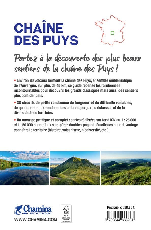 Guide de randonnée - Chaîne des Puys (Puy de Dôme) | Chamina guide de randonnée Chamina 