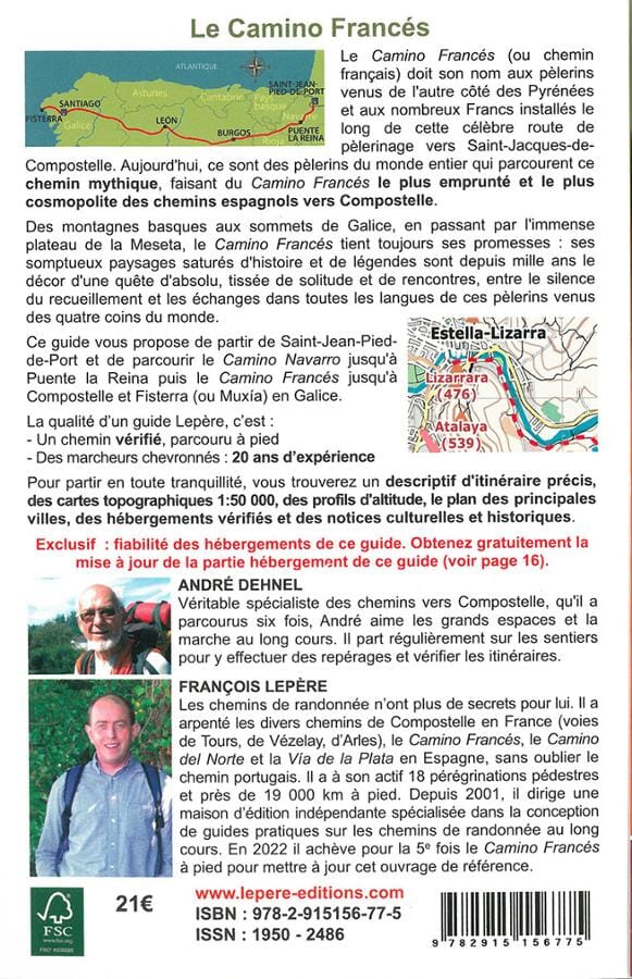 Guide de randonnée - Chemins de Compostelle : le Camino Francés | Lepère Éditions guide de randonnée Lepère Éditions 