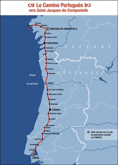 Guide de randonnée - Chemins de Compostelle : le Chemin portugais ou Via Lusitana | Lepère Éditions guide petit format Lepère Éditions 