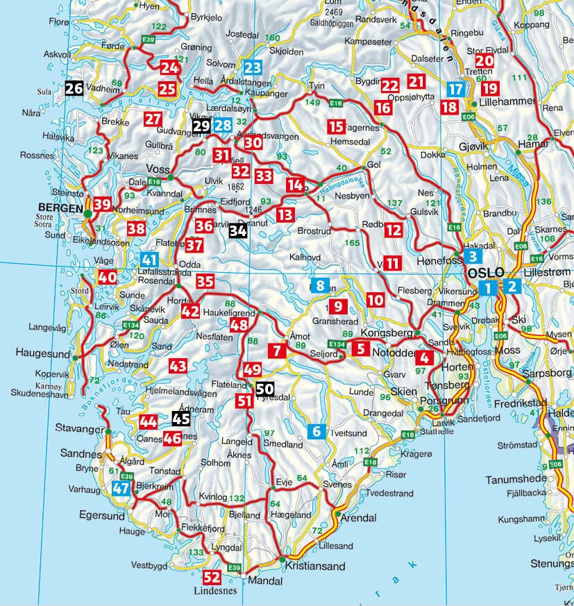 Guide de randonnée - Norvège Sud | Rother guide de randonnée Rother 