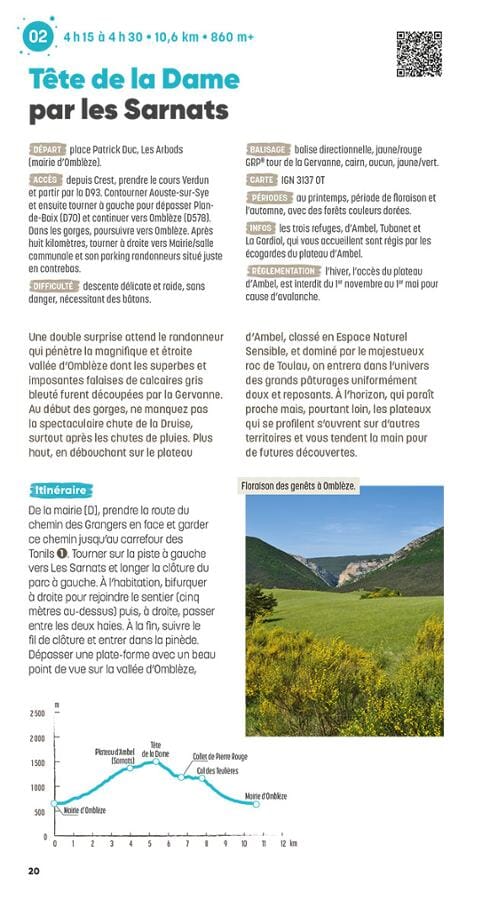 Guide de randonnées - Drôme, les plus belles randonnées | Glénat guide de randonnée Glénat 