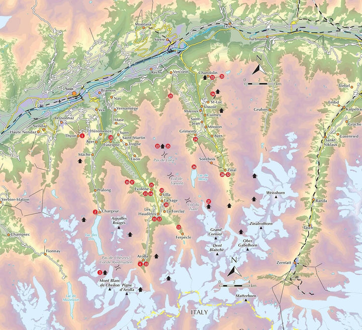 Guide de randonnées (en anglais) - Arolla and Zinal | Cicerone guide de randonnée Cicerone 