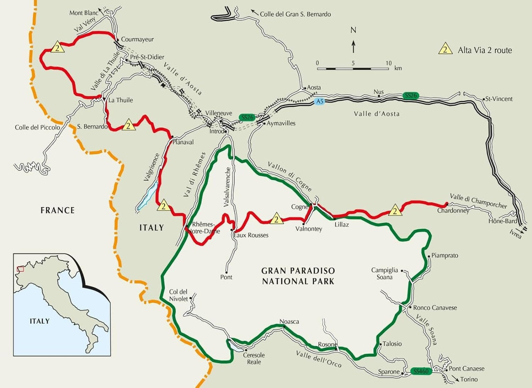 Guide de randonnées (en anglais) - Gran paradiso : Alta via 2 | Cicerone guide de randonnée Cicerone 