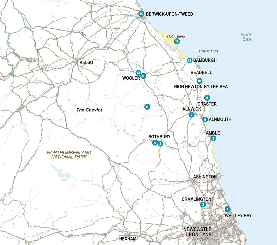 Guide de randonnées (en anglais) - Northumberland: Woller, Rothbury, Alnwick and the coast short walks | Cicerone guide de randonnée Cicerone 