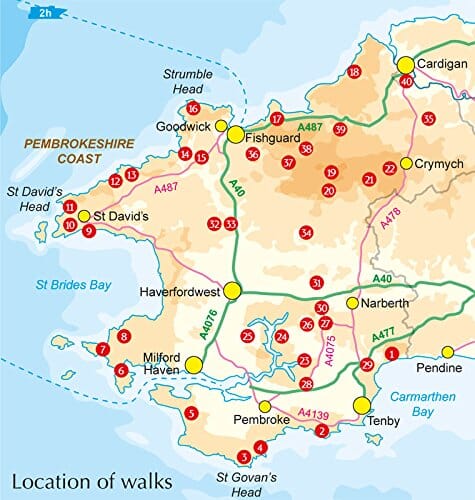 Guide de randonnées (en anglais) - Pembrokeshire : 40 circular walks in and around the Pembrokeshire Coast National Park | Cicerone guide de randonnée Cicerone 