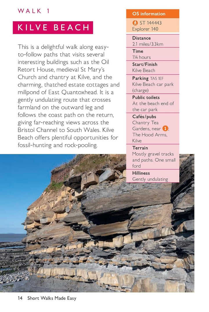 Guide de randonnées (en anglais) - Quantocks, Mendips and Somerset Levels short walks | Ordnance Survey guide de randonnée Ordnance Survey 