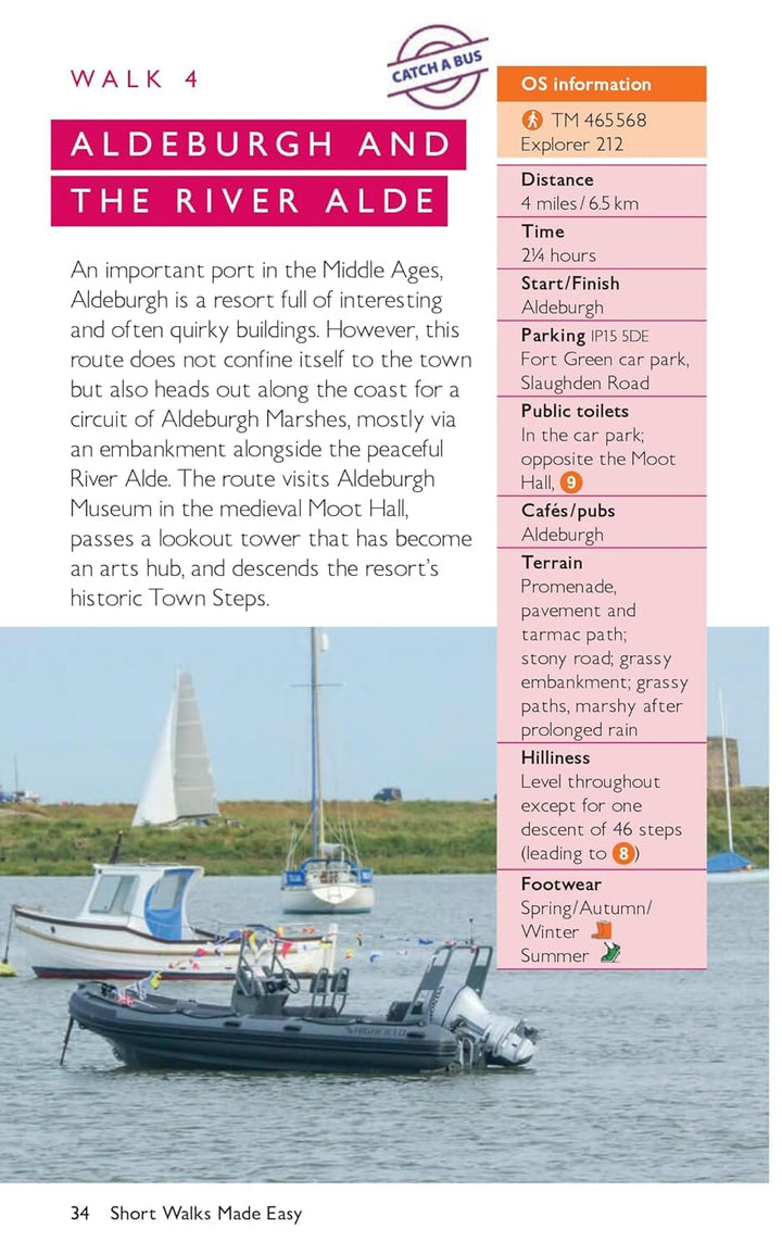 Guide de randonnées (en anglais) - Suffolk & East Coast & Heaths short walks | Ordnance Survey guide de randonnée Ordnance Survey 