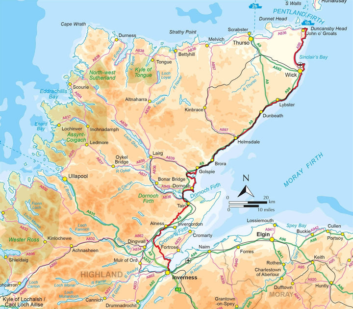 Guide de randonnées (en anglais) - Walking the John o' Groats Trail : Coastal walking from Inverness to John o' Groats | Cicerone guide petit format Cicerone 