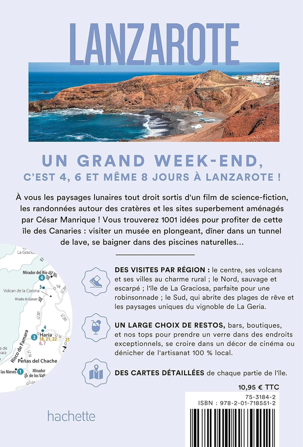 Guide de voyage - Un Grand Week-end à Lanzarote - Édition 2024 | Hachette guide de voyage Hachette 