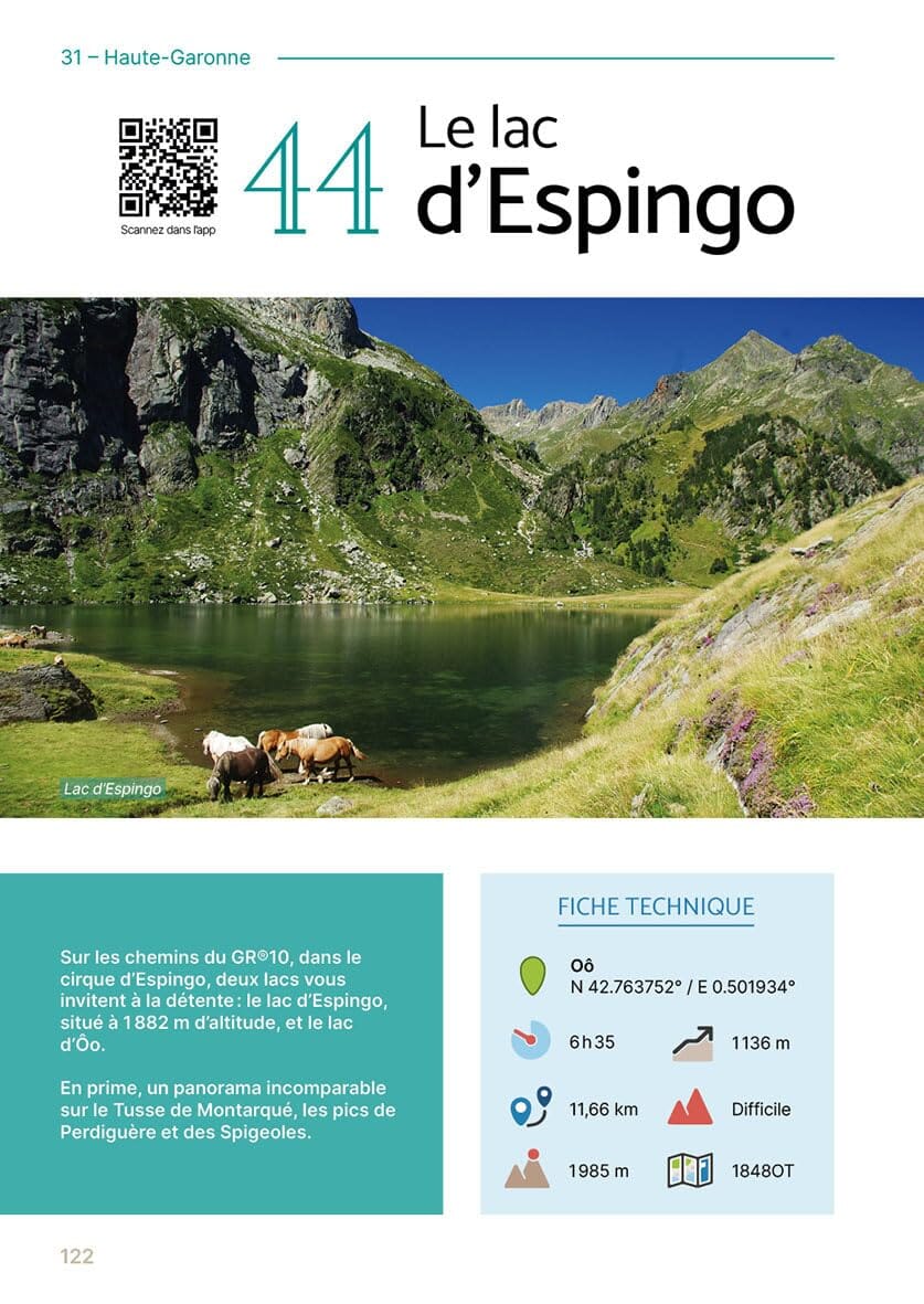 Guide - Les plus belles randonnées Visorando des Pyrénées - Lacs, sommets et belles vallées | Chemin des Crêtes guide de randonnée Rando Editions 