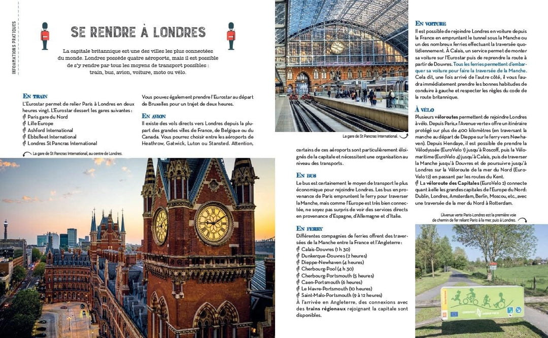 Guide pratique - Tout pour préparer son voyage à Londres, 25 itinéraires beau livre Dilibel 