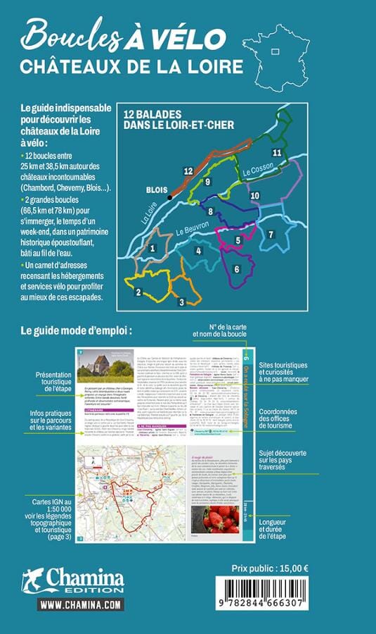 Guide vélo - Boucles à vélo : Châteaux de la Loire | Chamina guide vélo Chamina 