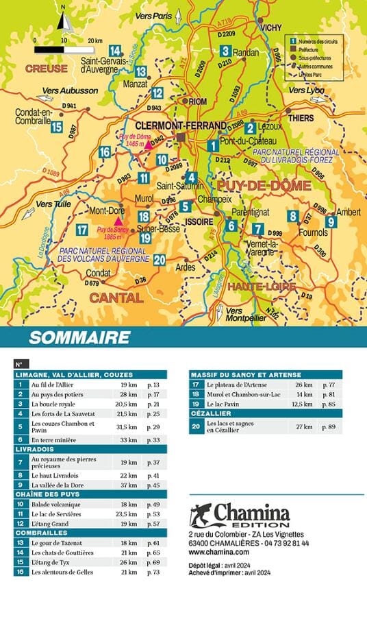 Guide vélo - Boucles à vélo : Puy-de-Dôme | Chamina guide vélo Chamina 