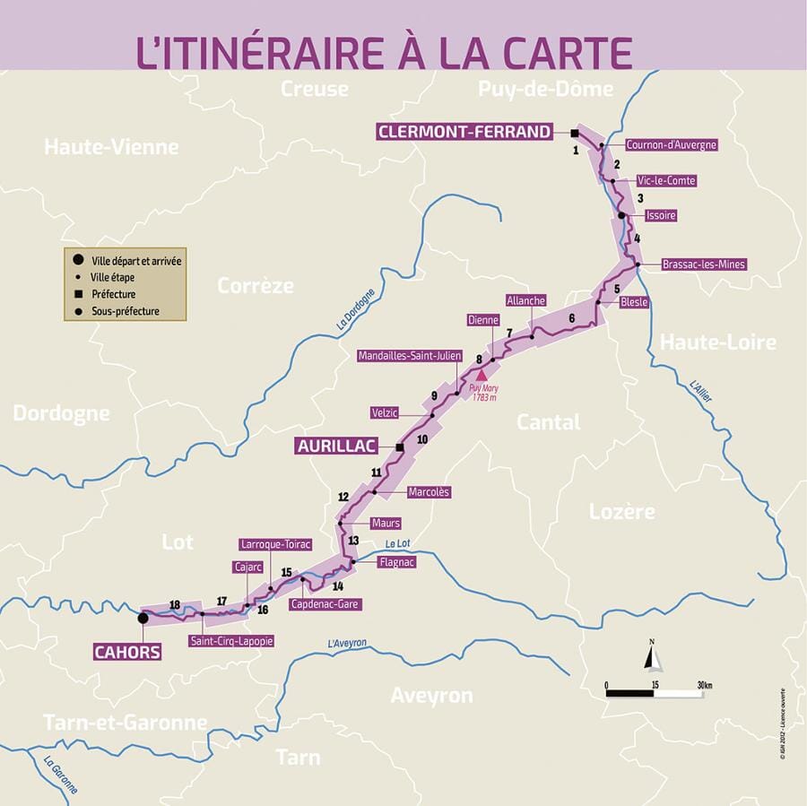 Guide vélo - De Clermont-Ferrand à Cahors à vélo | Chamina guide vélo Chamina 