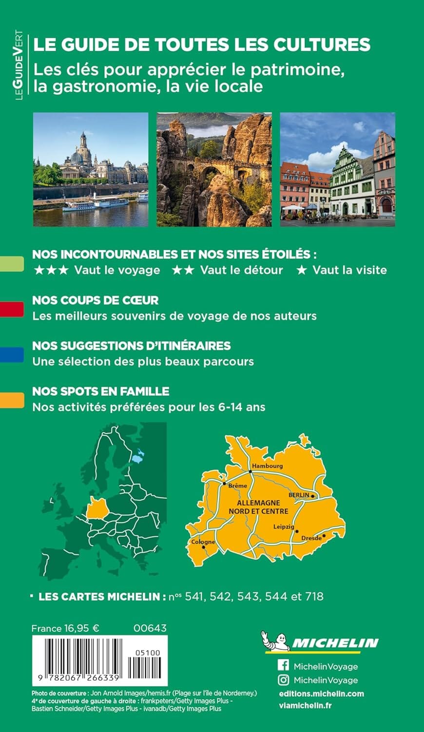 Guide Vert - Allemagne Nord et Centre : Berlin, Hambourg, Cologne, Dresde - Édition 2025 | Michelin guide de voyage Michelin 