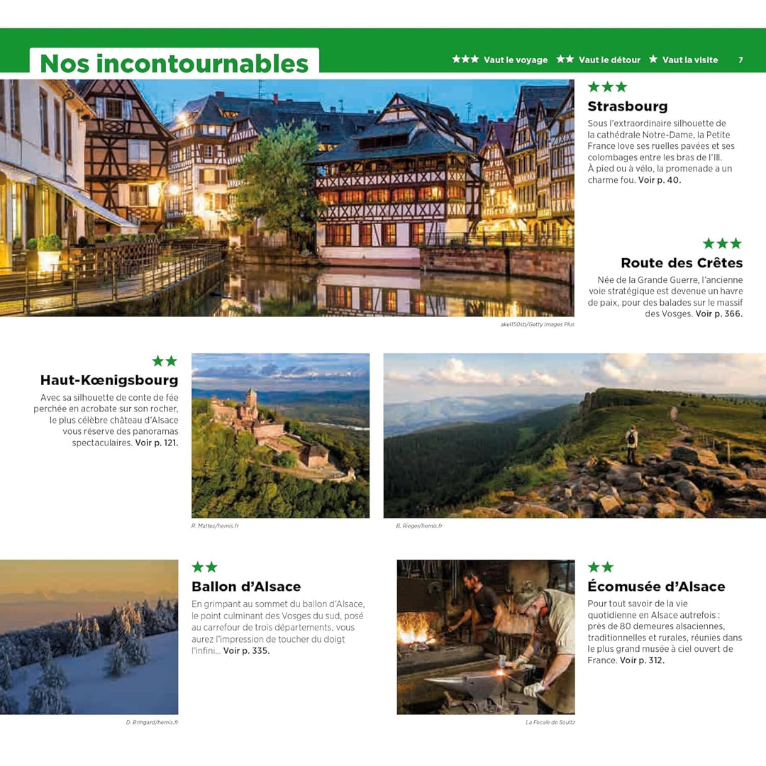 Guide Vert - Alsace, Massif des Vosges - Édition 2024 | Michelin guide de voyage Michelin 