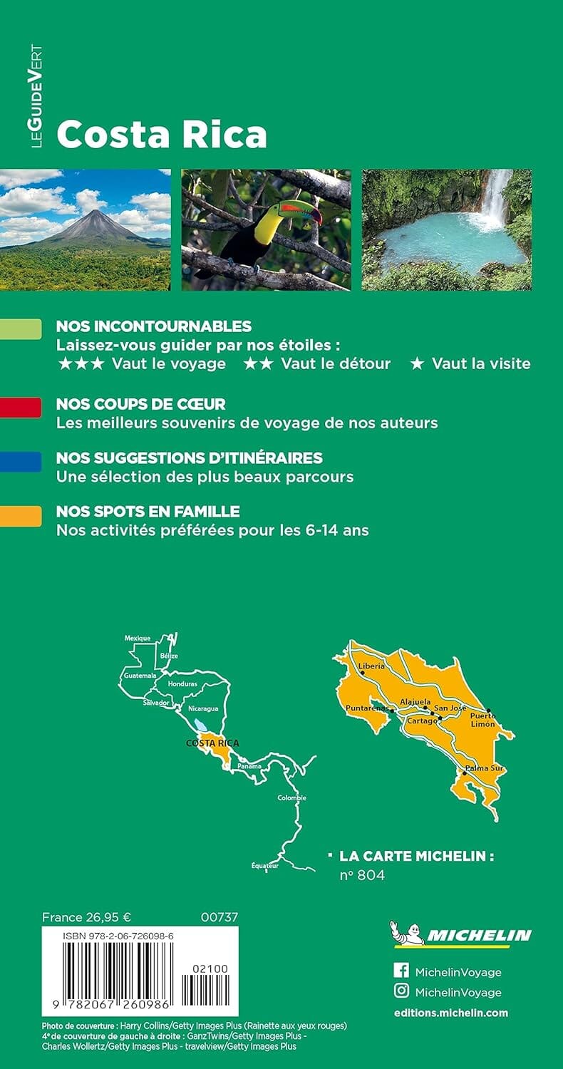 Guide Vert - Costa Rica - Édition 2023 | Michelin guide de voyage Michelin 