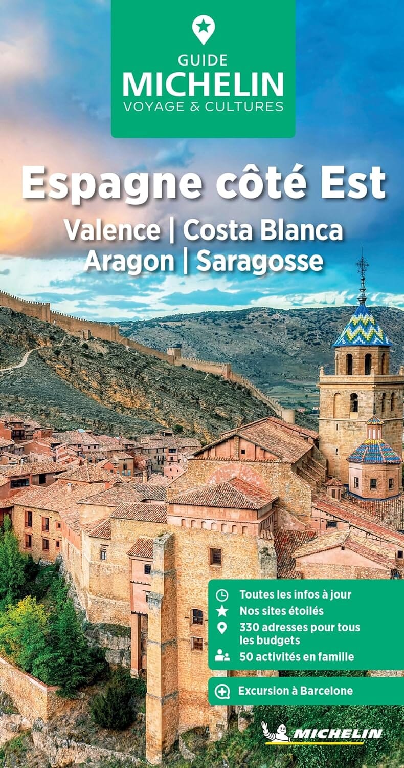 Guide Vert - Espagne Côté Est - Valence, Costa Blanca, Aragon, Saragosse - Édition 2024 | Michelin guide de voyage Michelin 