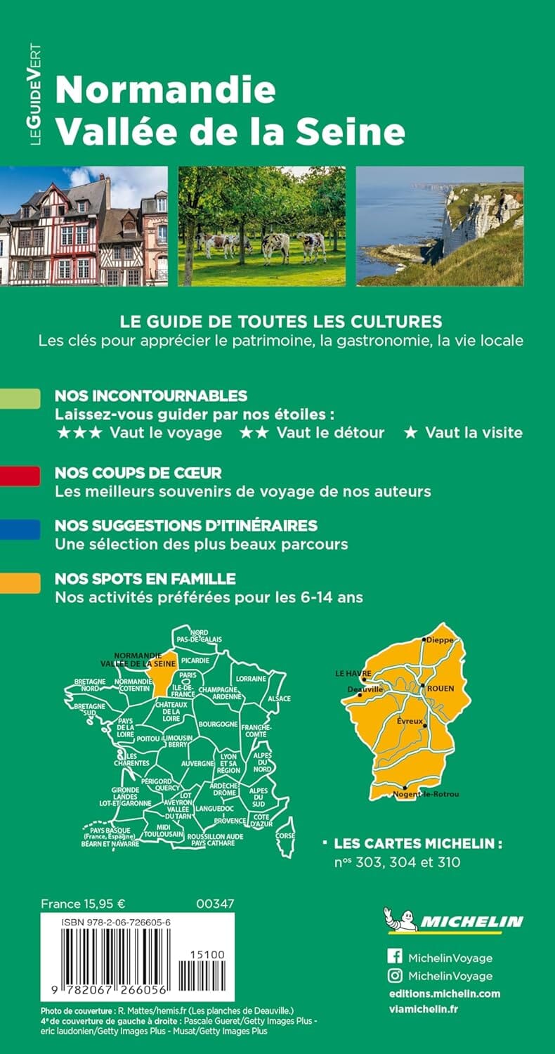 Guide Vert - Normandie, Vallée de la Seine - Édition 2025 | Michelin guide de voyage Michelin 