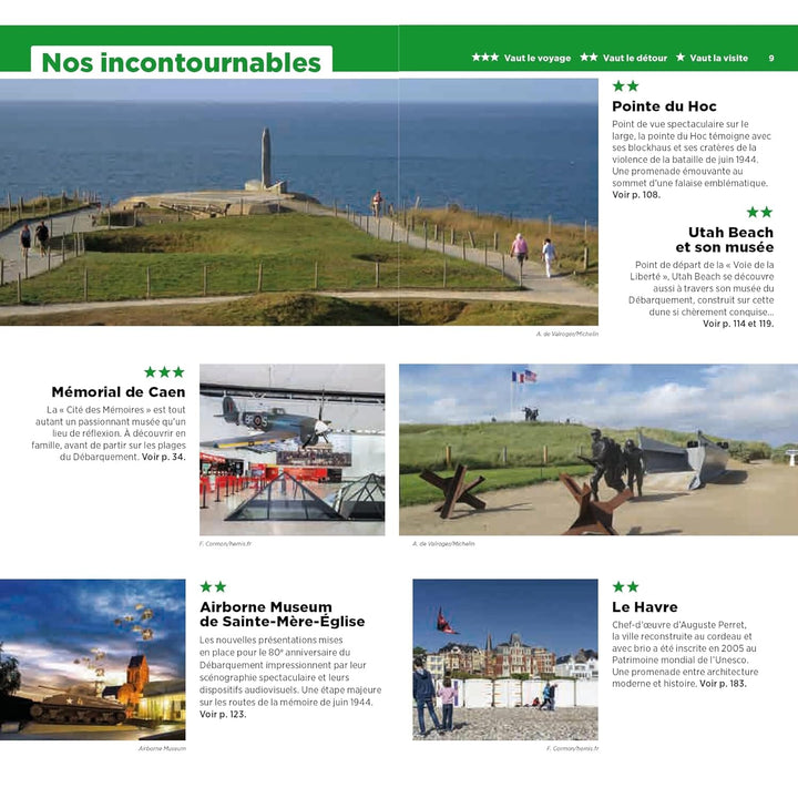 Guide Vert - Plages du Débarquement et bataille de Normandie - Édition 2024 | Michelin guide de voyage Michelin 