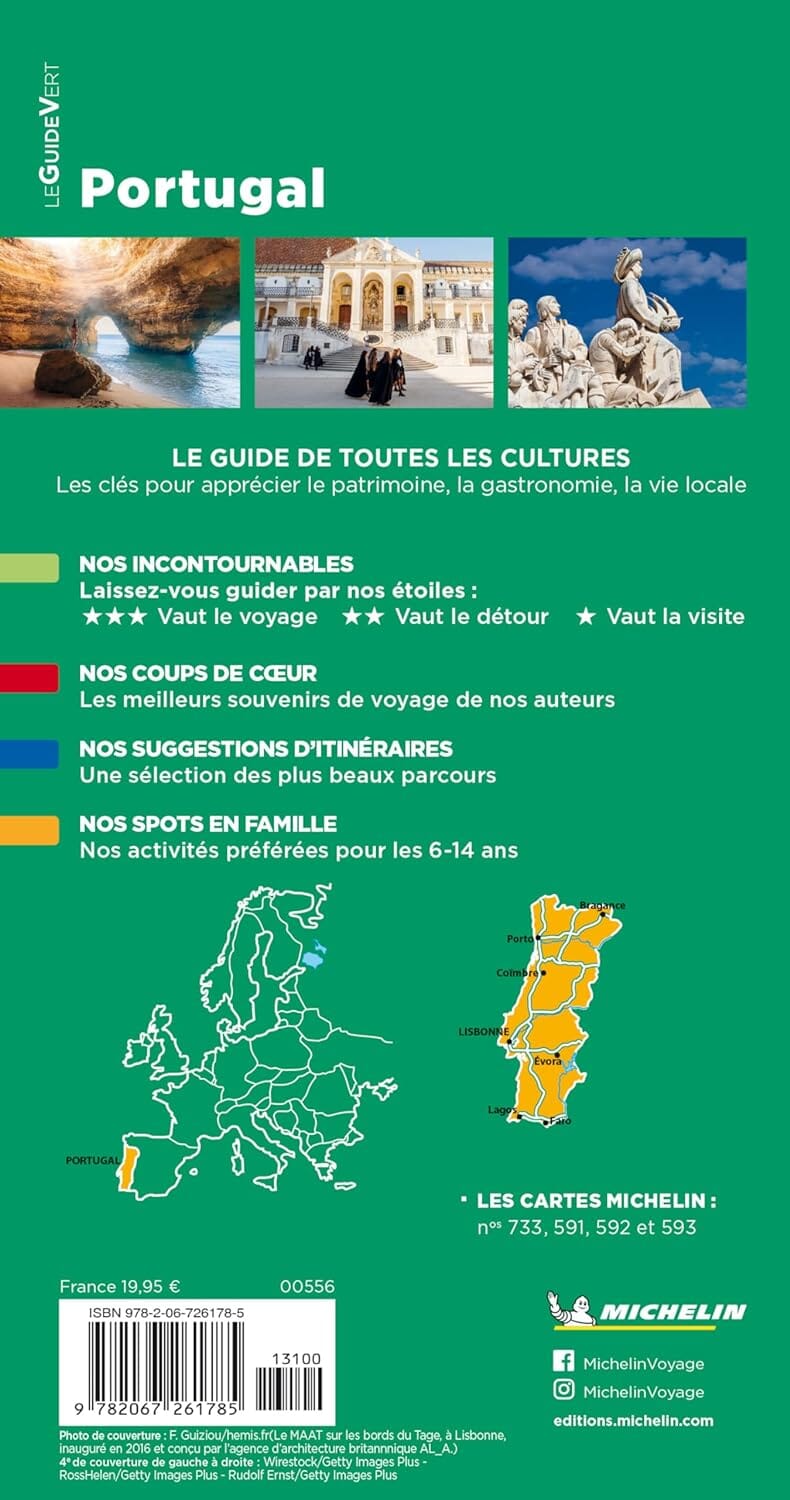 Guide Vert - Portugal - Édition 2024 | Michelin guide de voyage Michelin 