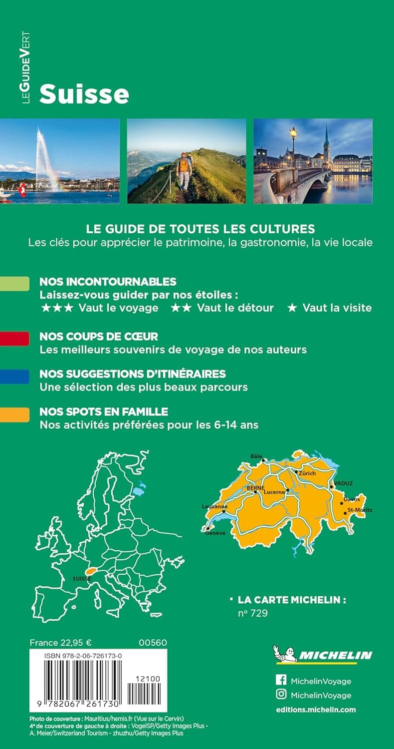 Guide Vert - Suisse- Édition 2024 | Michelin guide de voyage Michelin 