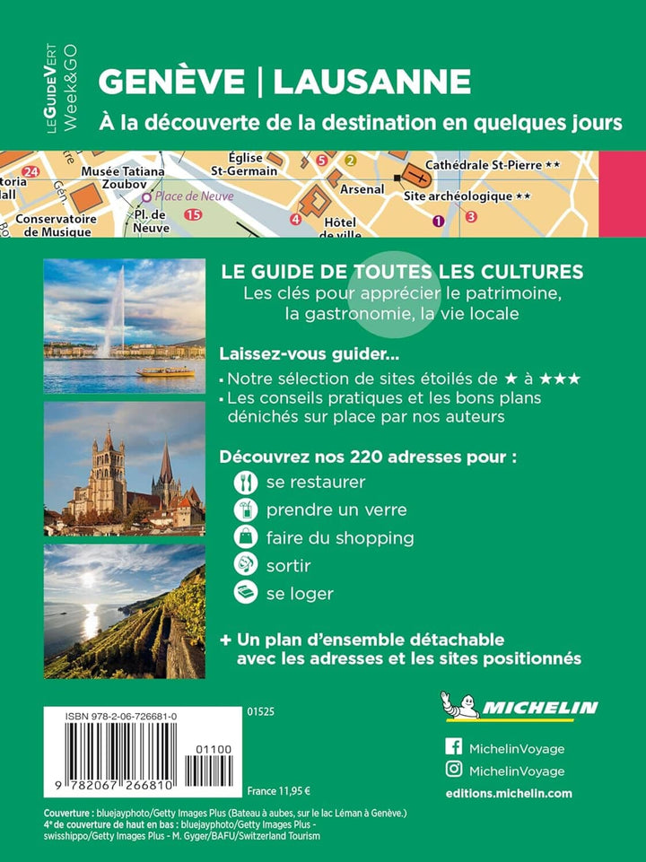 Guide Vert Week & GO - Genève, Lausanne & Lac Léman - Édition 2024 | Michelin guide de voyage Michelin 