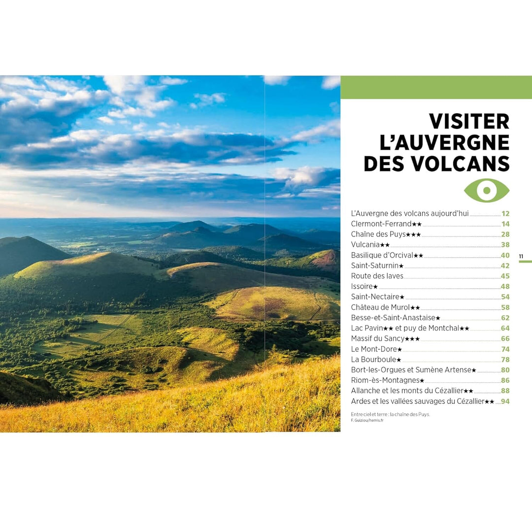 Guide Vert Week & Go - L'Auvergne des volcans, Clermont-Ferrand et la chaîne de Puys - Édition 2024 | Michelin guide de voyage Michelin 