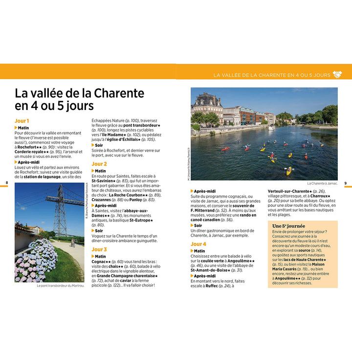 Guide Vert Week & GO - Vallée de la Charente Michelin, Angoulême, Cognac, Saintes, Rochefort - Édition 2023 | Michelin guide petit format Michelin 