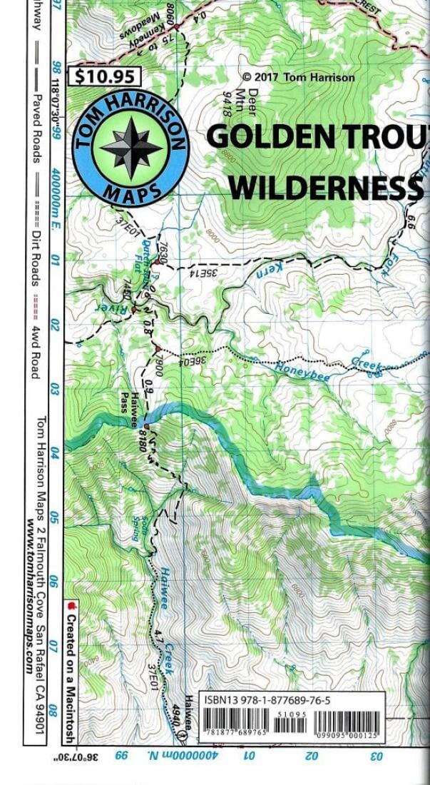 La région sauvage de la truite d'or | Tom Harrison Maps carte pliée Tom Harrison Maps 