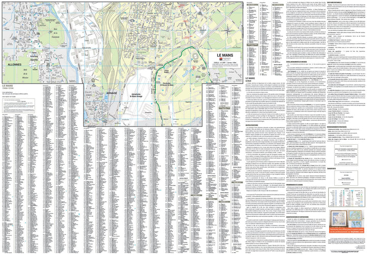 Le Mans, Sarthe - Plan de ville | Blay Foldex carte pliée Blay Foldex 