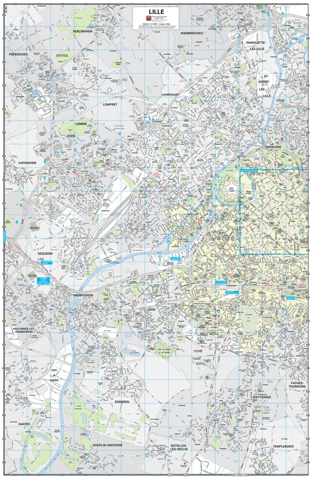 Lille - Plan de ville grand format | Blay Foldex carte pliée Blay Foldex 