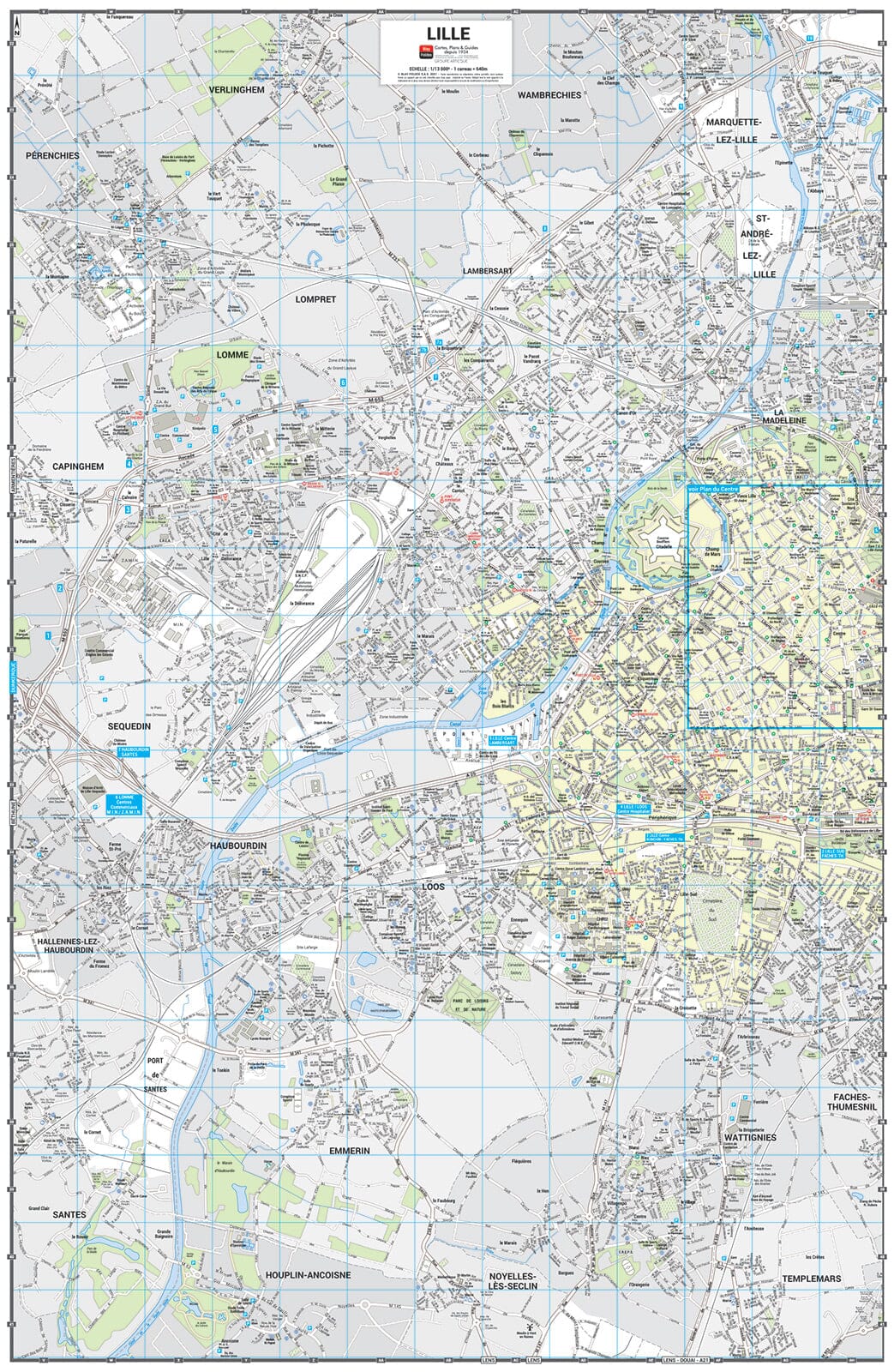 Lille - Plan de ville grand format | Blay Foldex carte pliée Blay Foldex 
