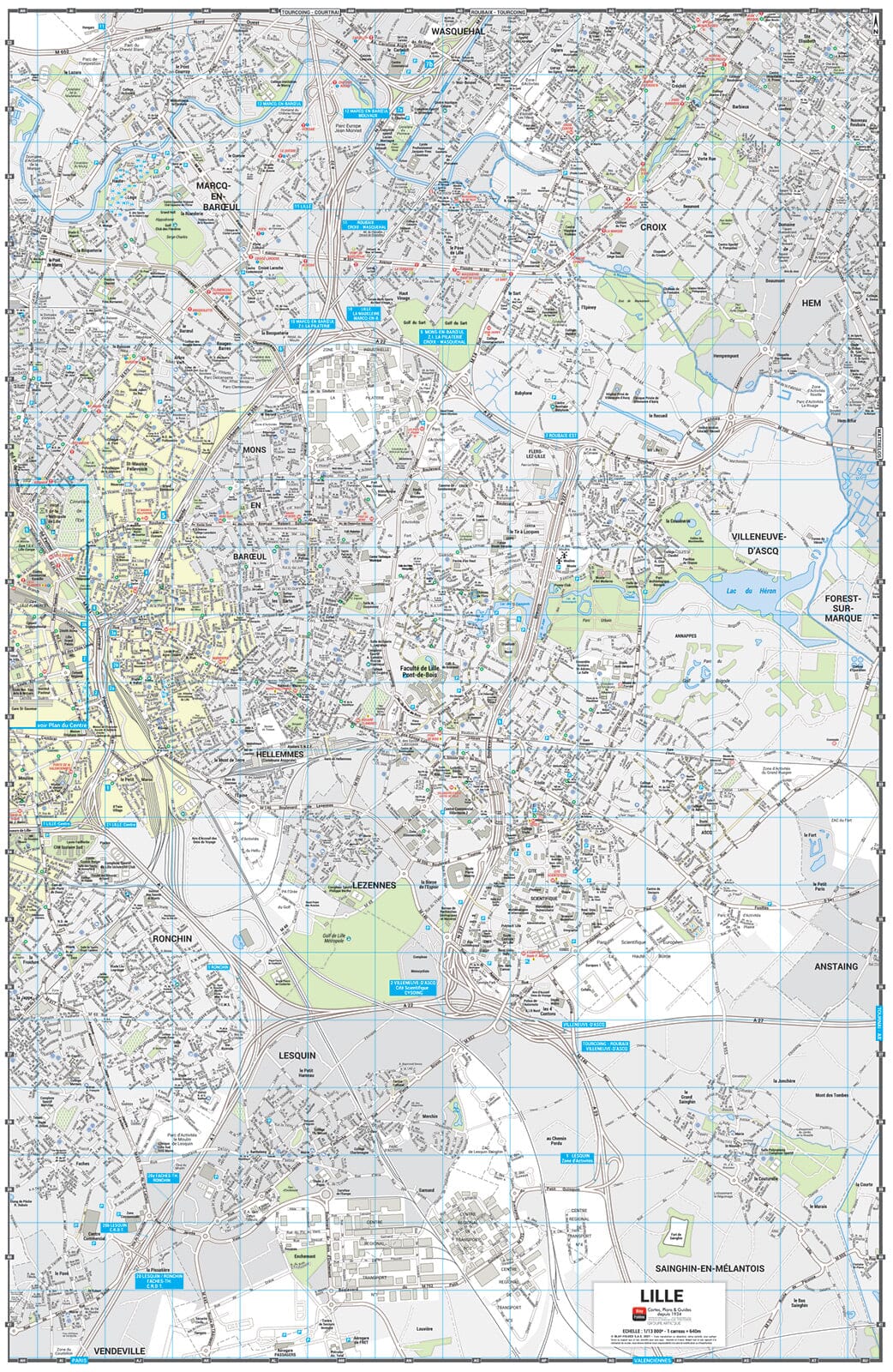 Lille - Plan de ville grand format | Blay Foldex carte pliée Blay Foldex 