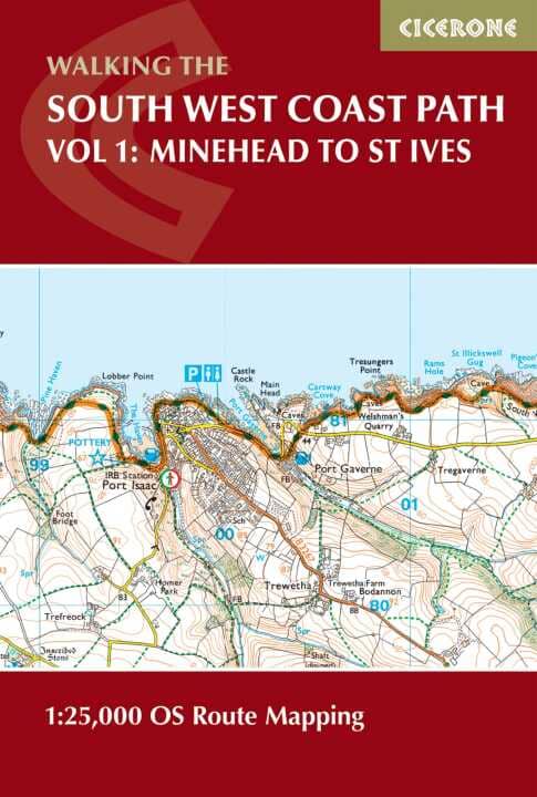 Livret de cartes (en anglais) - South West Coast Path - Vol.1 : Minehead to St Ives | Cicerone guide de randonnée Cicerone 