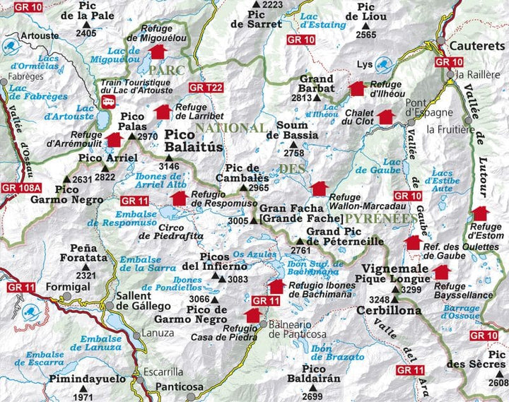 Lot de 2 cartes de randonnée - Midi d'Ossau, Balaitus (Parc national des Pyrénées Ouest) | Alpina carte pliée Editorial Alpina 