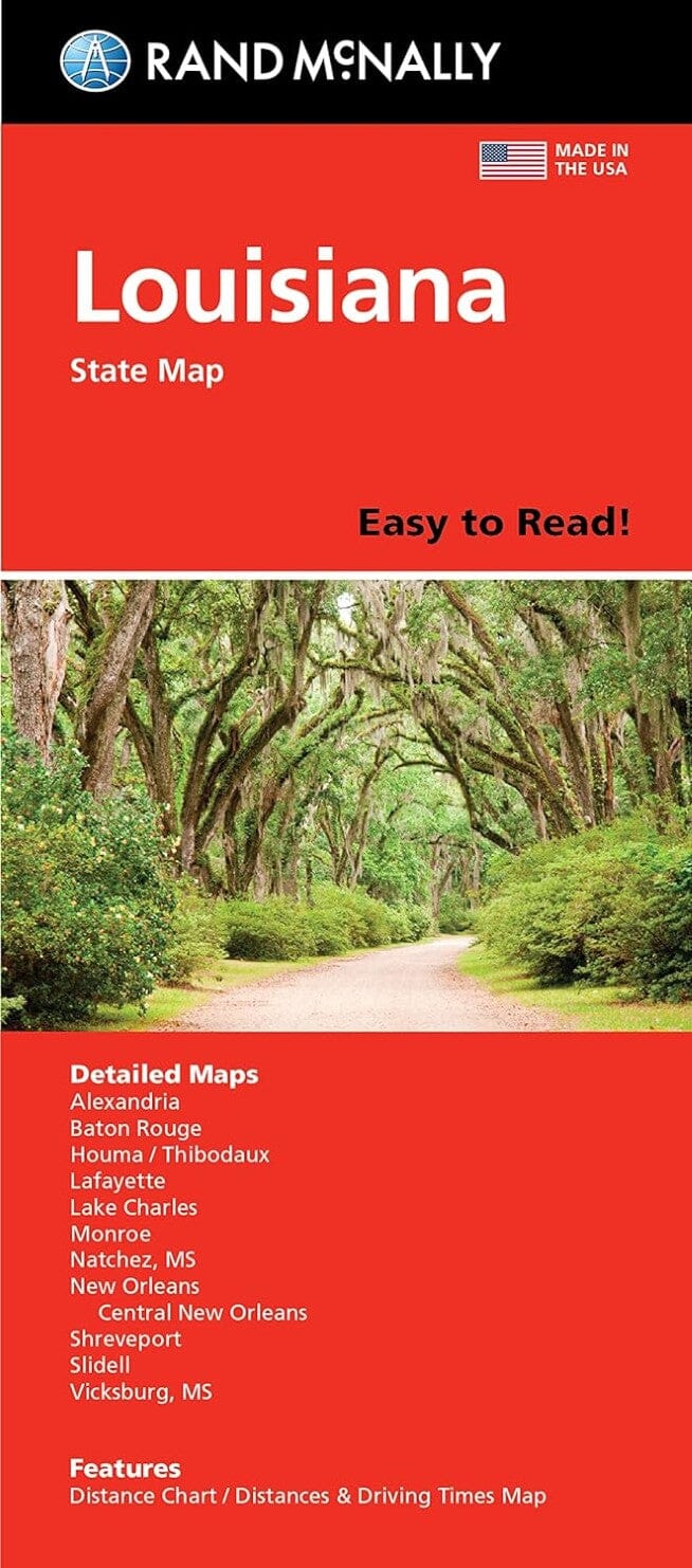 Louisiane, carte facile à lire | Rand McNally carte pliée Rand McNally 