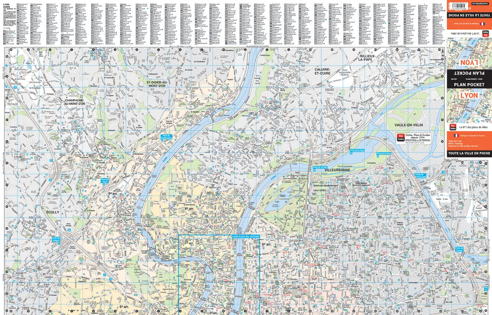 Lyon, Rhône - Plan de ville "pocket" | Blay Foldex carte pliée Blay Foldex 