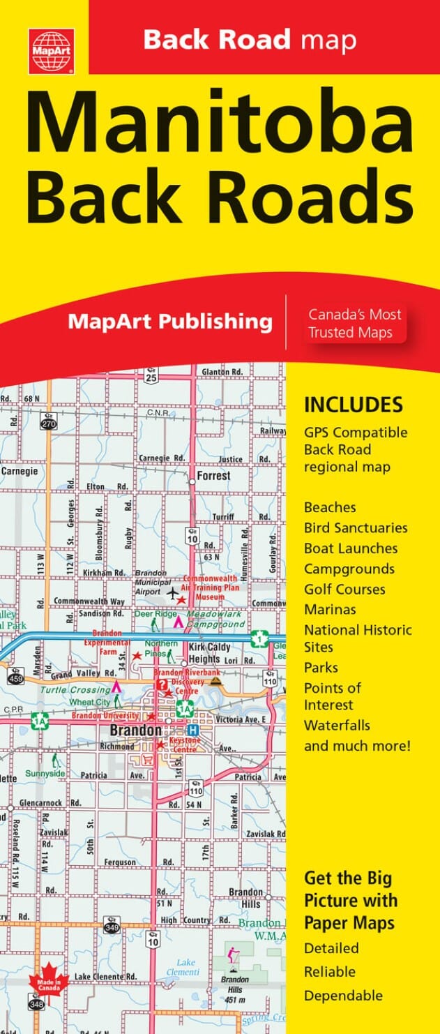 Manitoba Back Roads Road Map | Canadian Cartographics Corporation carte pliée Canadian Cartographics Corporation 