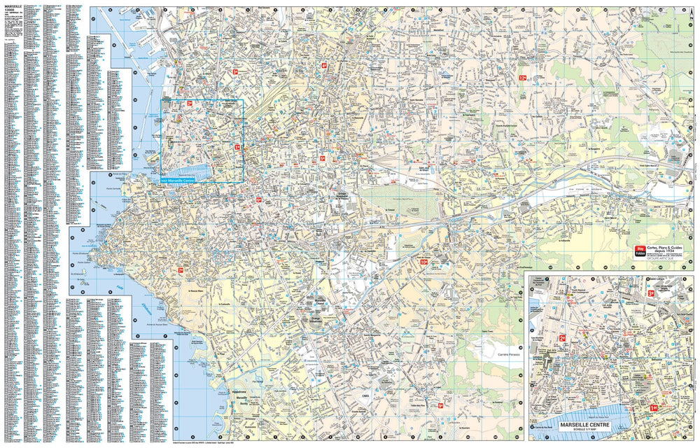 Marseille, Bouches-du-Rhône - Plan de ville "pocket" | Blay Foldex carte pliée Blay Foldex 
