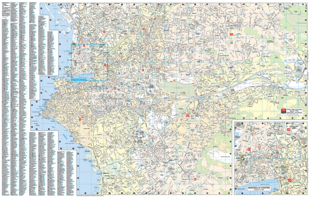 Marseille, Bouches-du-Rhône - Plan de ville "pocket" | Blay Foldex carte pliée Blay Foldex 